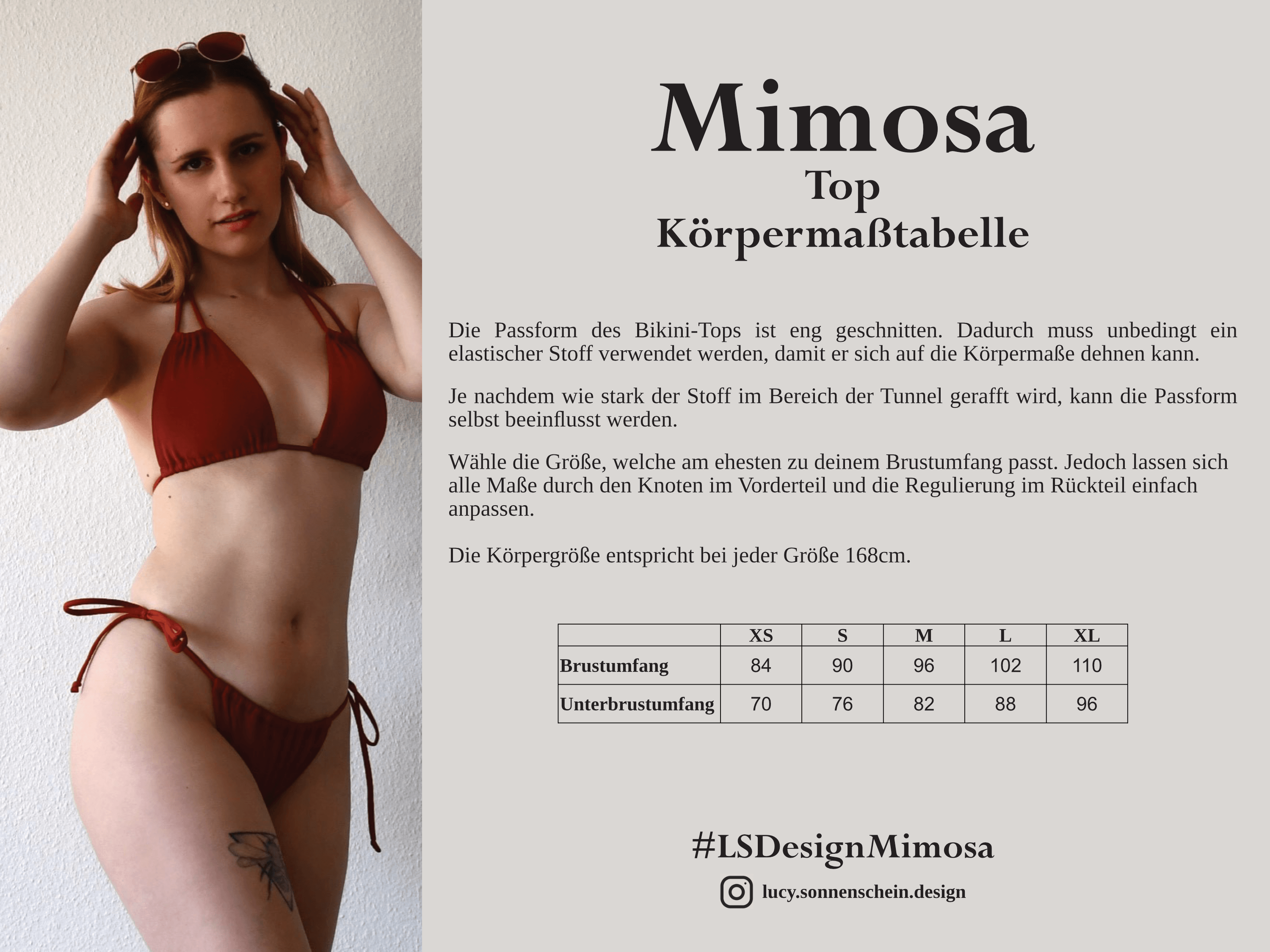 Bikini Top - Mimosa - Schnittmuster - Gr. XS-XL - Sewando
