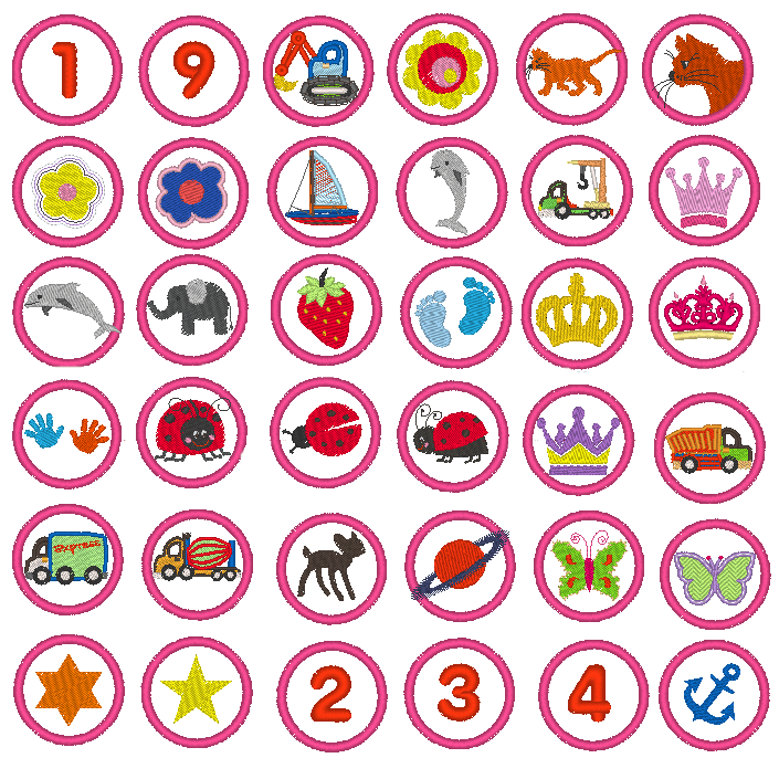 Stickdatei SET Minibuttons - Sewando