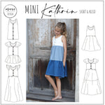 Schnittmuster Trägershirt und Kleid Mini Kathrin Gr. 86 - 164 - Sewando