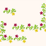 3x Stickdatei "Miniranke Blumen" in Satinstick