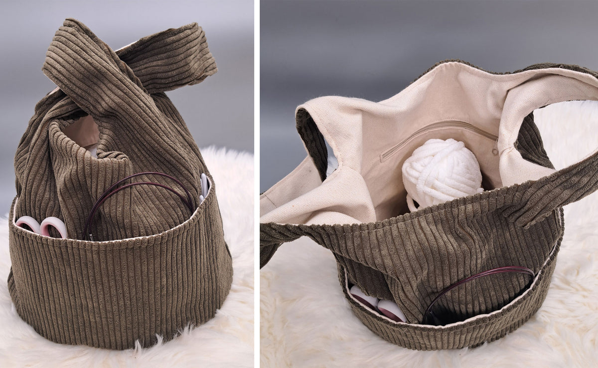 Wollbeutel Schnittmuster für Häkel und Strickarbeiten satter Wollschlingel