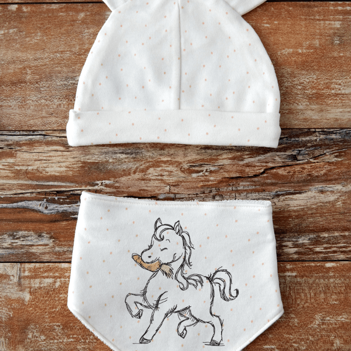 Pony Stickdatei – verspieltes Motiv für Kinder, Kleidung & Geschenke - Sewando