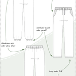 Schnittmuster Mira – Bequeme Jerseyhose in 2 Längen mit oder ohne Taschen Gr. 34-50 - Sewando