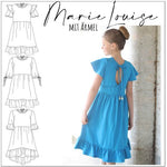 Schnittmuster Kleid Marie-Louise mit Ärmel Gr. 86 - 158 - Sewando