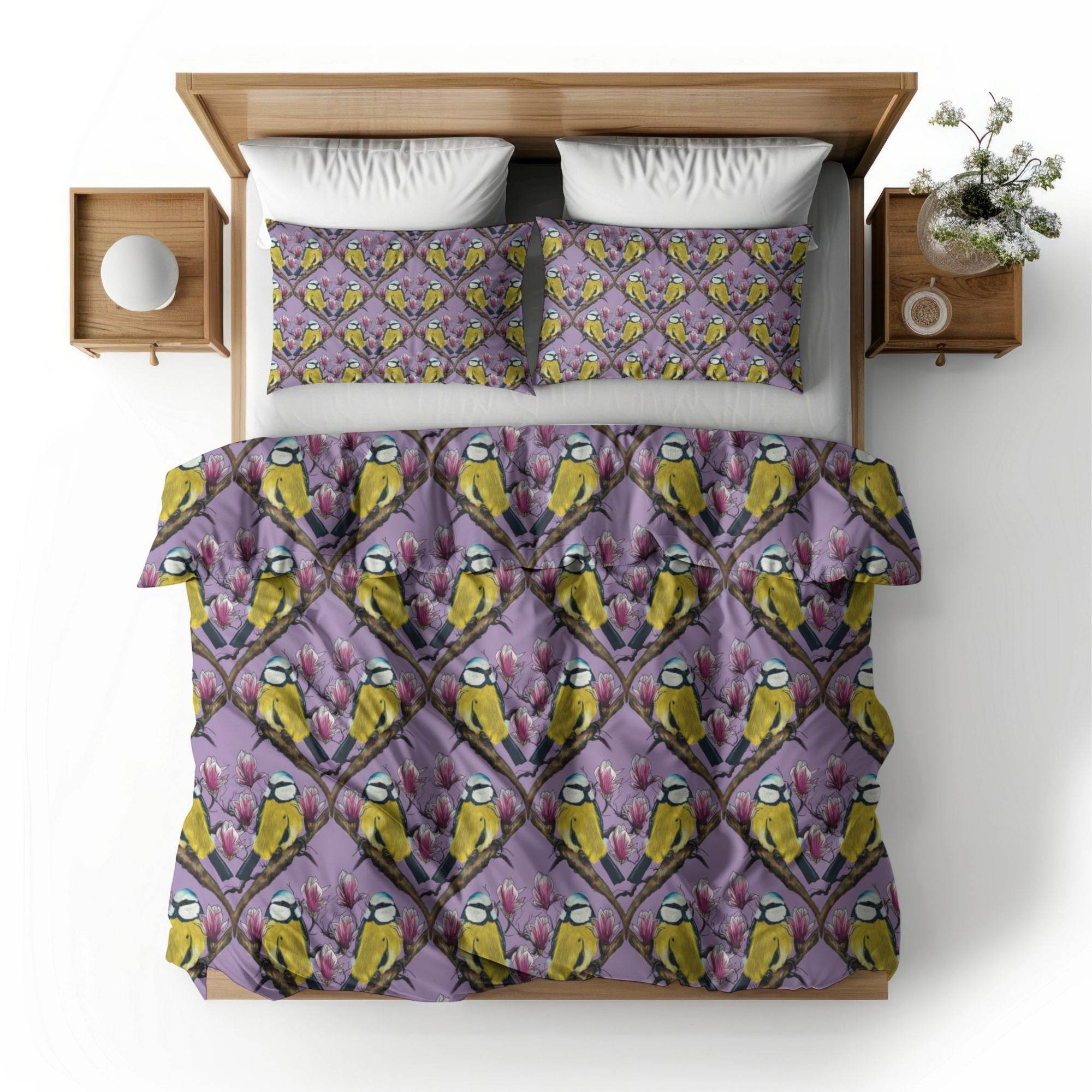 Stoffdesign Blaumeisen und Magnolien - Sewando