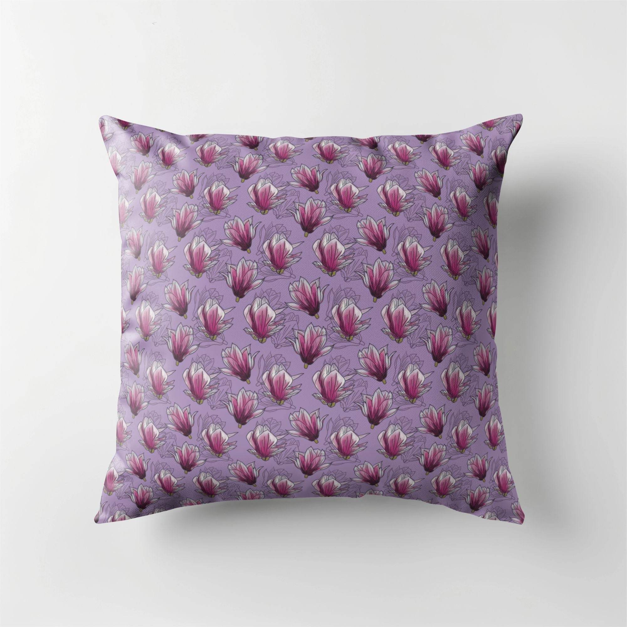 Stoffdesign Magnolien auf lila - Sewando