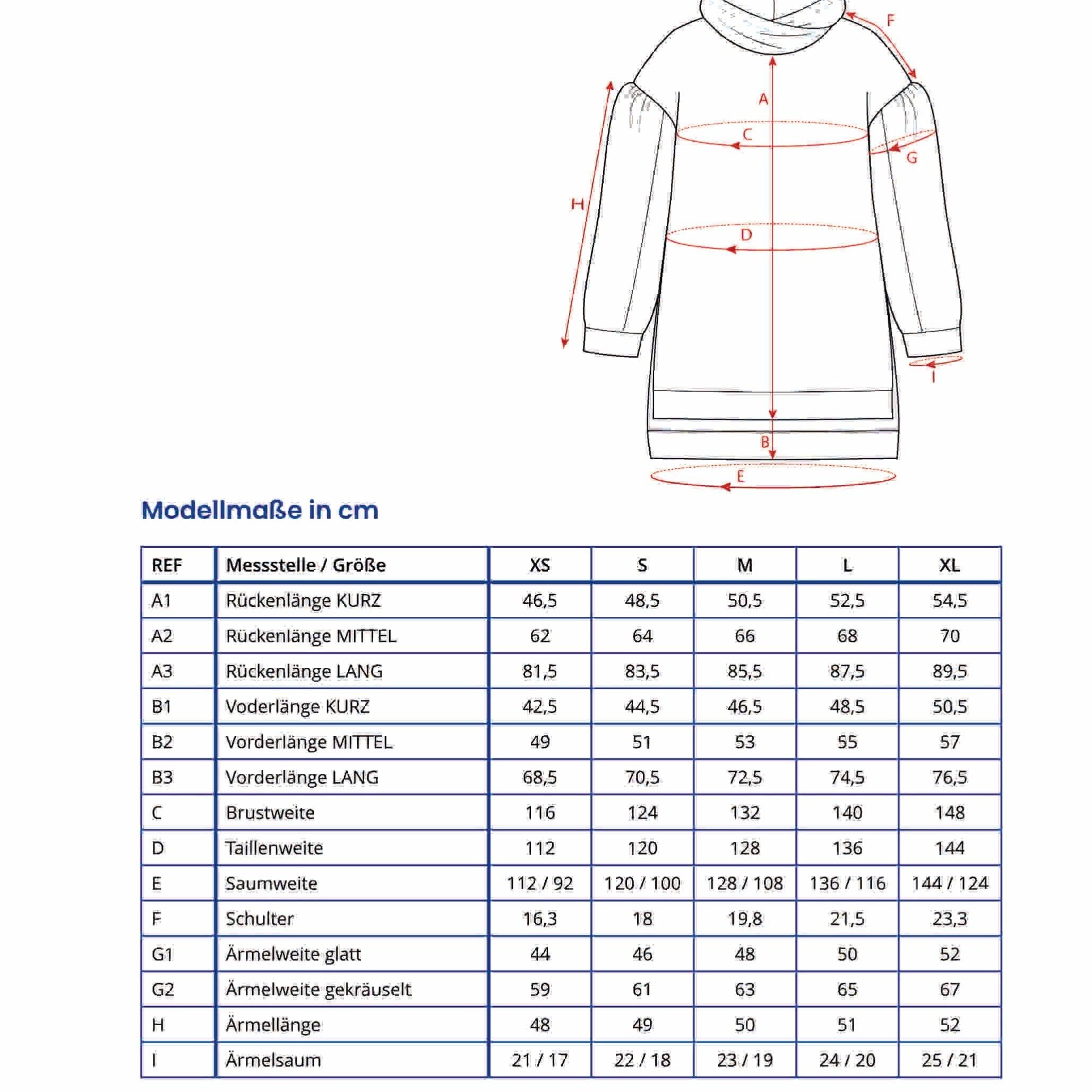 Schnittmuster Hoodiejacke Jackhoo, Größe XS - XL : - Sewando