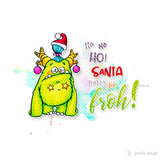 Druckmotiv Monster "Ho ho ho!" Sublimation, Bügelbild
