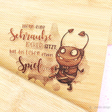 Druckmotiv Monster "Schraube" Sublimation, Bügelbild
