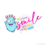 Druckmotiv Monster "smile" - Sublimation | Bügelbild