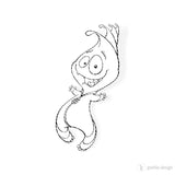 Digi Stamp Set "Monster mit Tröpfchen" - Drucken | Basteln | Plotterdatei