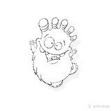 Digi Stamp Set "Monster mit Radiergummi-Hörnern" - Drucken | Basteln | Plotterdatei