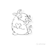 Digi Stamp Set "Monster mit Herz" - Drucken | Basteln | Plotterdatei