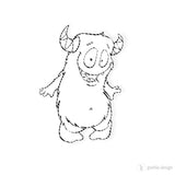 Digi Stamp Set "Monster mit Hörnern" - Drucken | Basteln | Plotterdatei