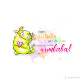 Druckmotiv Monster "wumbaba" Sublimation, Bügelbild