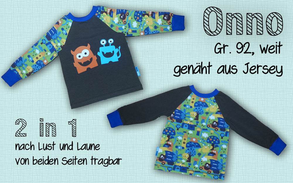 Schnittmuster timtom No.18 Raglanshirt, vorne-wie-hinten-Ausschnitt, zwei Weiten Gr. 80-140 - Sewando