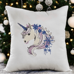 Einhorn Stickdatei, winterliches Märchenmotiv für deine Stickmaschine - Sewando