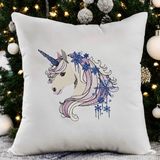 Einhorn Stickdatei, winterliches Märchenmotiv für deine Stickmaschine - Sewando