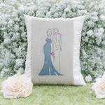 Brautpaar Stickdatei – Schwangere Braut im Hochzeitskleid - Sewando