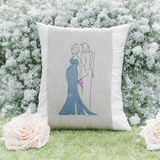 Brautpaar Stickdatei – Schwangere Braut im Hochzeitskleid - Sewando