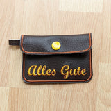 4x Stickdatei Minitäschchen "Alles Gute"