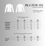 Blazer-02 mit Schalkragen und Puffärmeln - Sewando