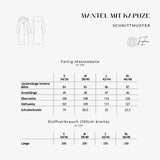 Schnittmuster Mantel mit Schalkragen und Kapuze