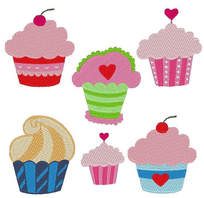 Muffin Kuchen Stickdatei - Sewando