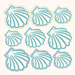 9x Stickdatei Muschel Satinstick und ITH - Sewando