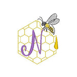 Stickdatei - Bienen-Monogramme A-Z - Sewando