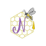 Stickdatei - Bienen-Monogramme A-Z - Sewando