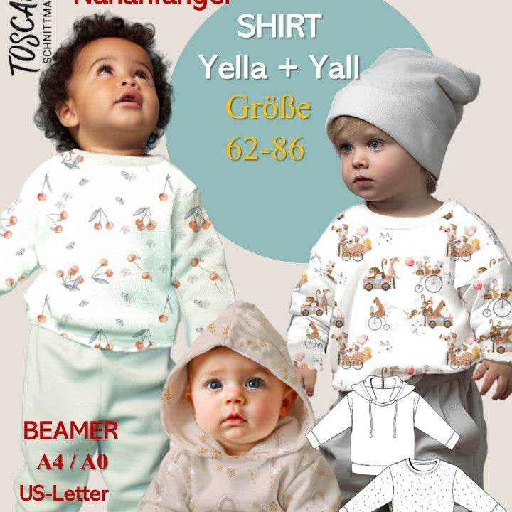 Schnittmuster YELLA + YALL- Sweater für Babys Gr. 62-86 - Sewando
