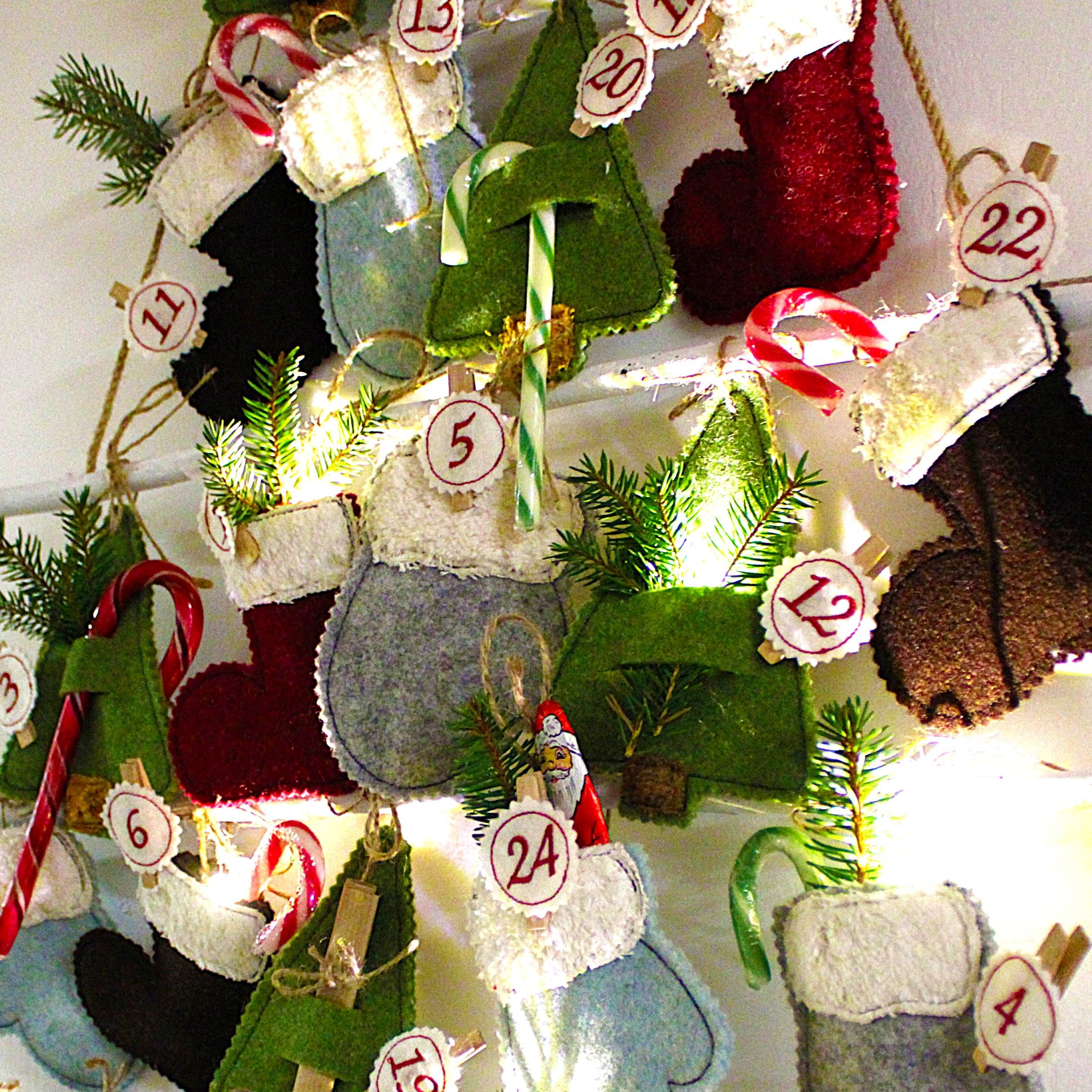 handschuh tannenbaum Nähanleitung Filzliebe Handschuh Tannenbaum Stiefel Adventskalender – Sewando