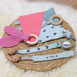 Schnittmuster Geschenkideen Set Baby PDF | Beißring, Knistertuch und Schnullerband | DIY zur Geburt