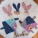 Schnittmuster Geschenkideen Set Baby PDF | Beißring, Knistertuch und Schnullerband | DIY zur Geburt