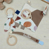 Schnittmuster Geschenkideen Set Baby PDF | Beißring, Knistertuch und Schnullerband | DIY zur Geburt