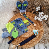 Schnittmuster Geschenkideen Set Baby PDF | Beißring, Knistertuch und Schnullerband | DIY zur Geburt