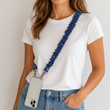Nähanleitung Handyband Schlüsselband im Scrunchie-Style