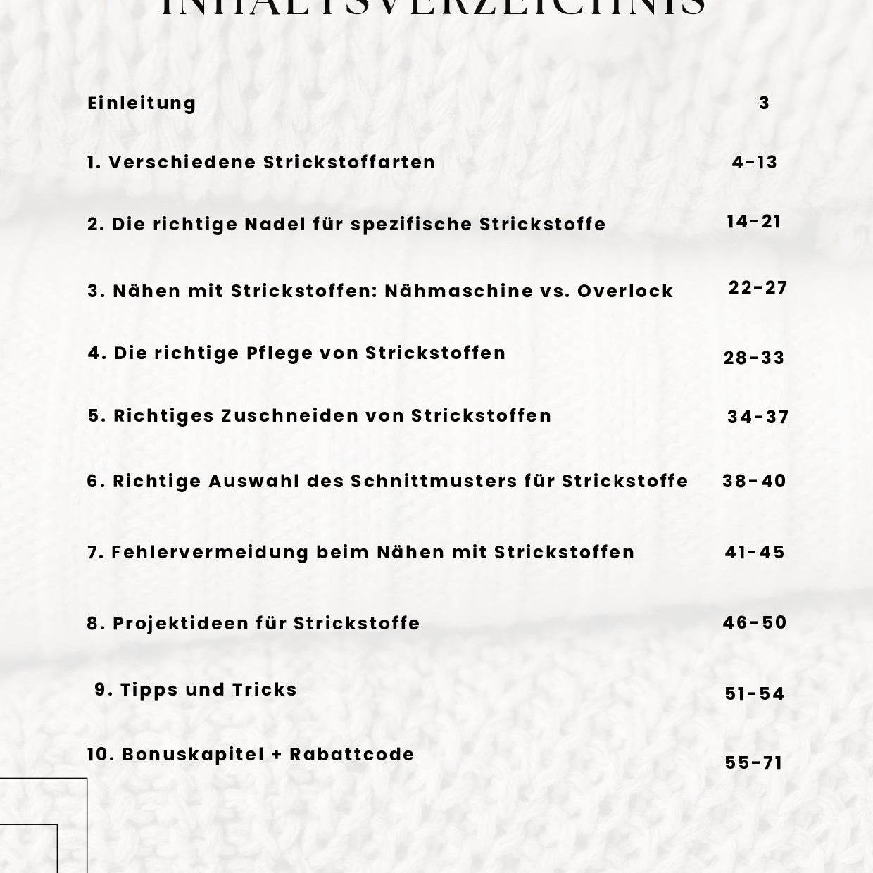 PDF- NÄHGUIDE 2 für Strickstoffe + Bonus : - Sewando