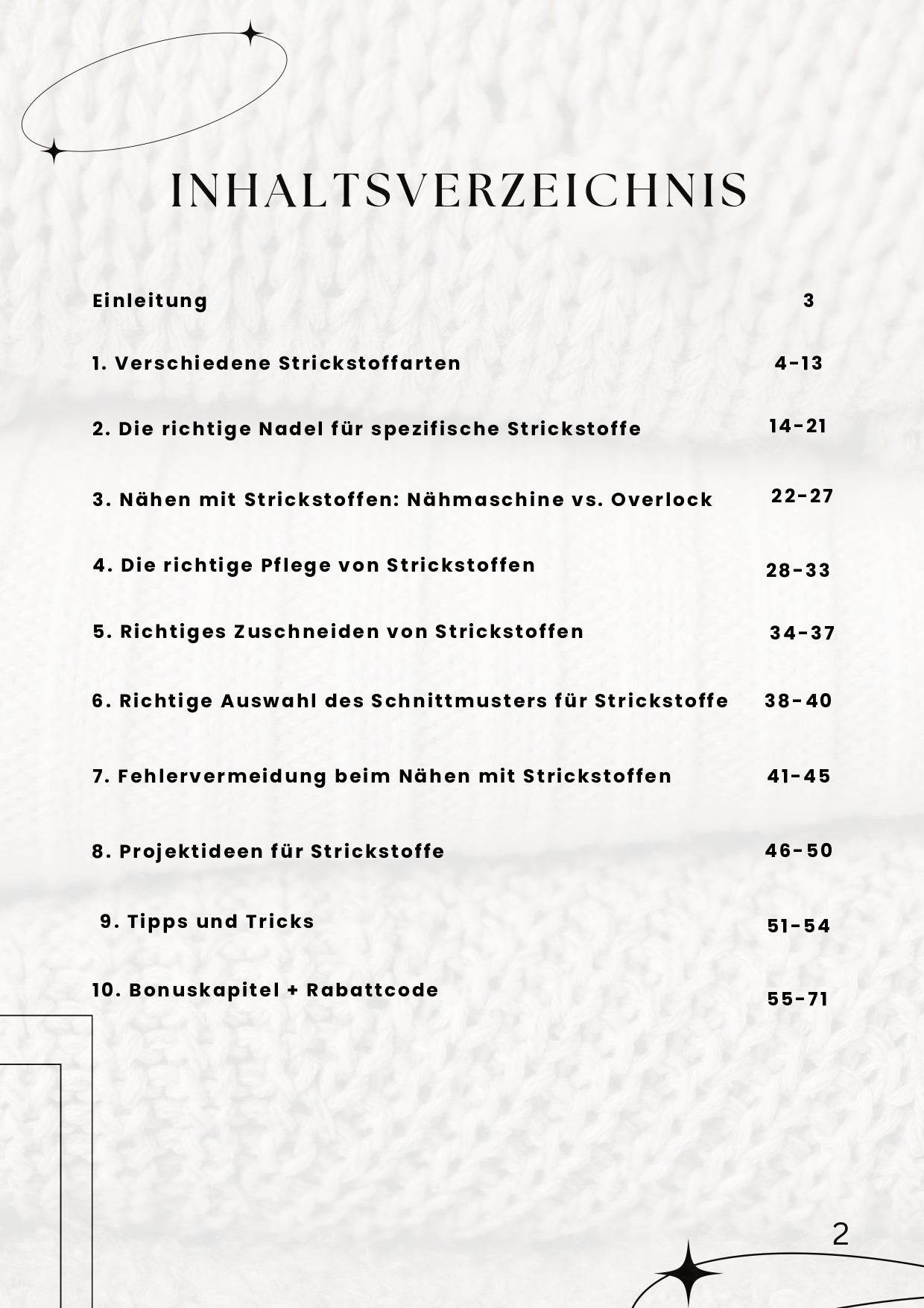 PDF- NÄHGUIDE 2 für Strickstoffe + Bonus : - Sewando