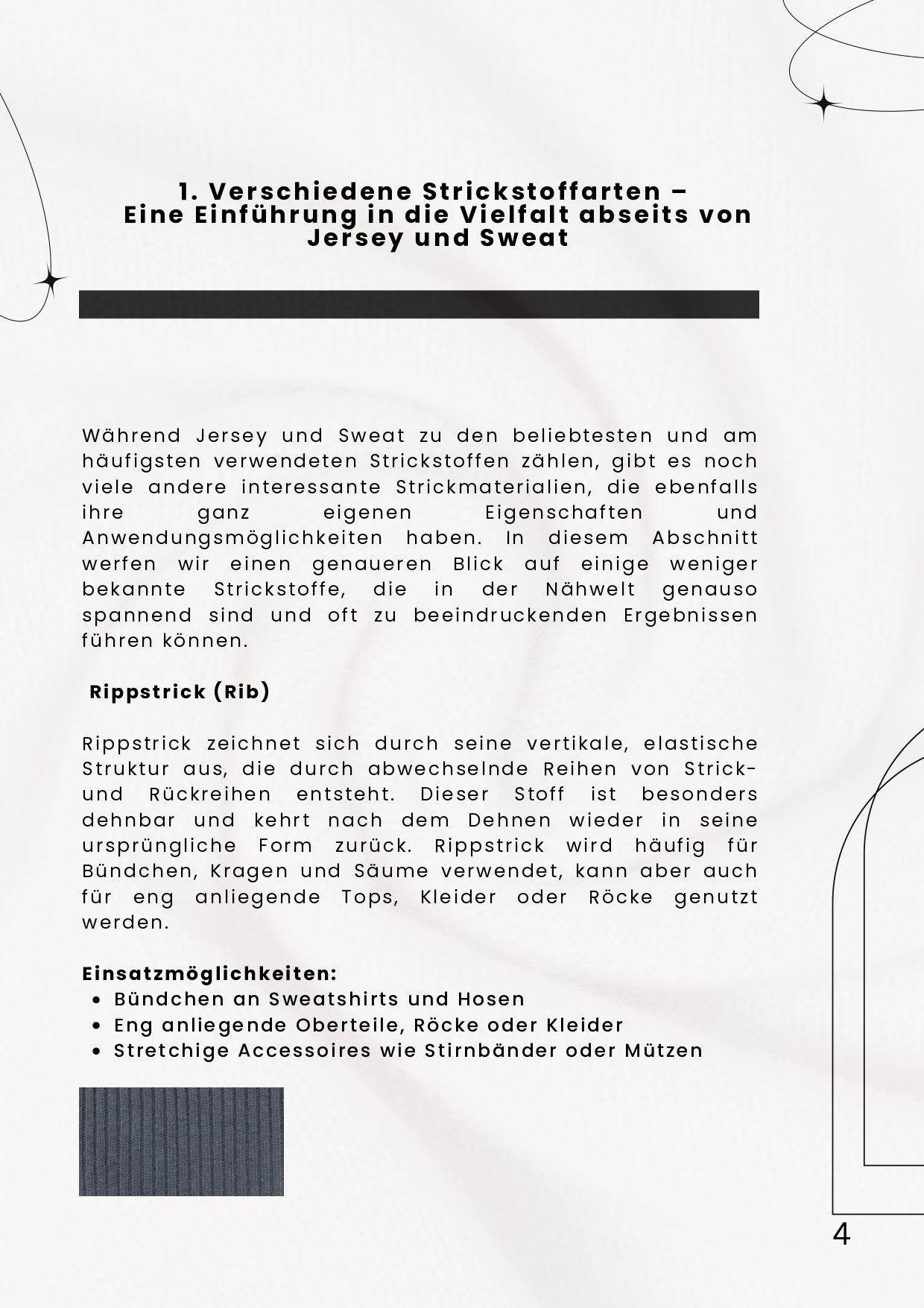 PDF- NÄHGUIDE 2 für Strickstoffe + Bonus : - Sewando