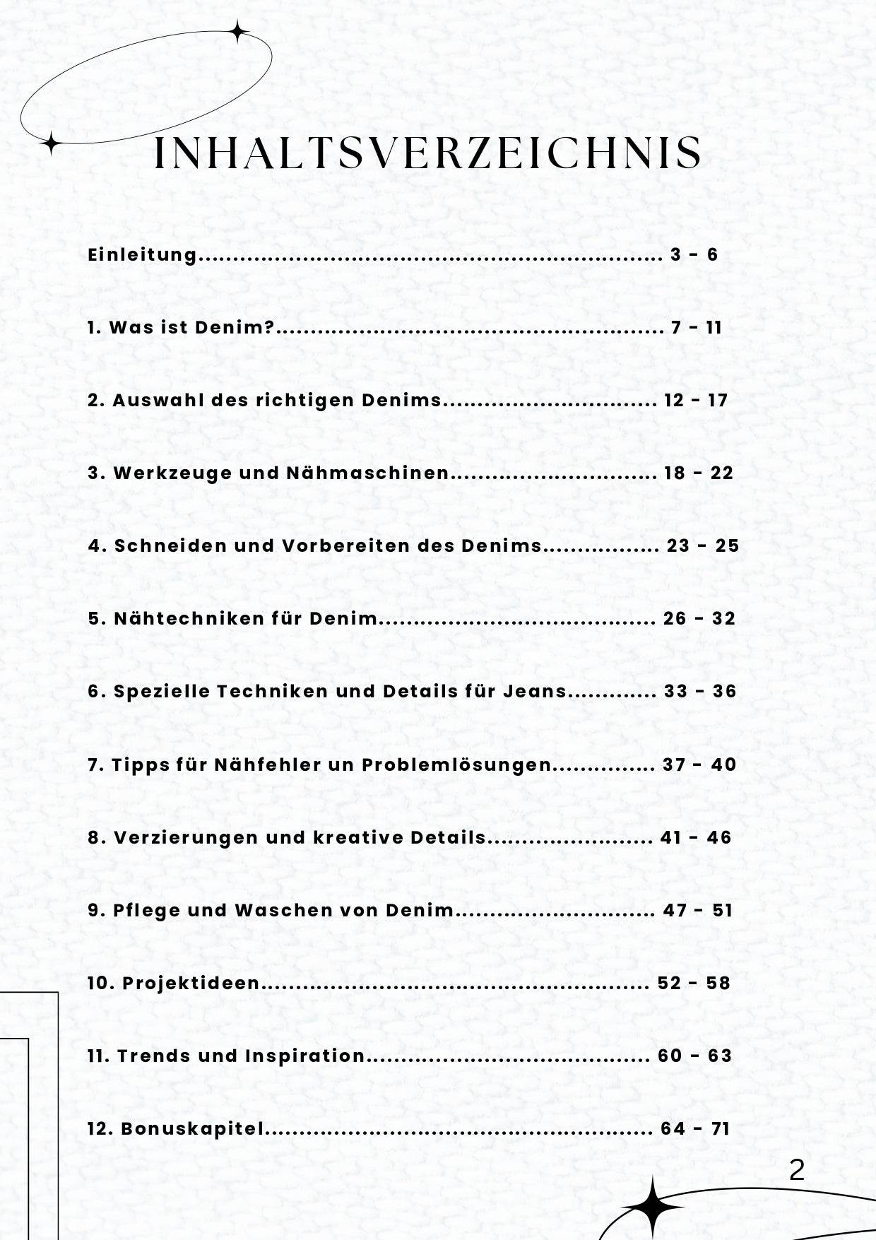 PDF- NÄHGUIDE 5 für Denim und Jeansstoffe + Bonus : - Sewando