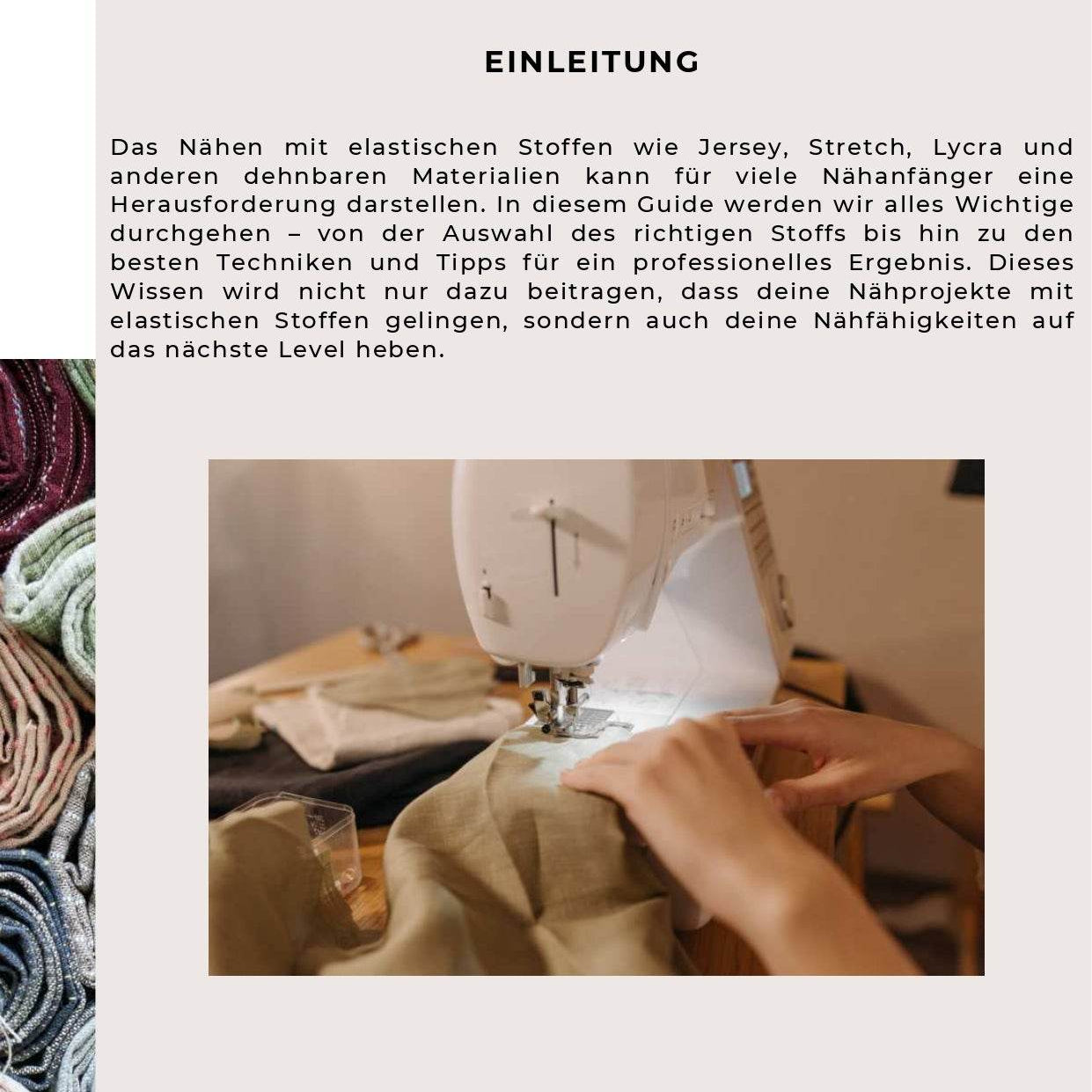 PDF- NÄHGUIDE 1 für elastische Stoffe + Bonus : - Sewando