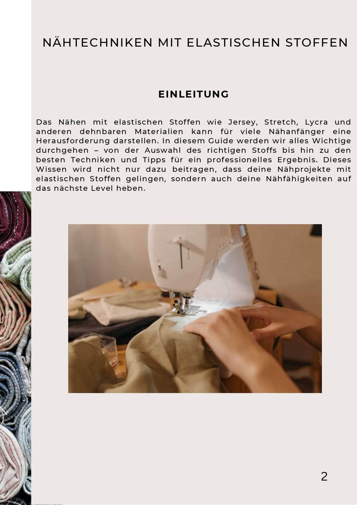 PDF- NÄHGUIDE 1 für elastische Stoffe + Bonus : - Sewando