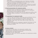 PDF- NÄHGUIDE 1 für elastische Stoffe + Bonus : - Sewando
