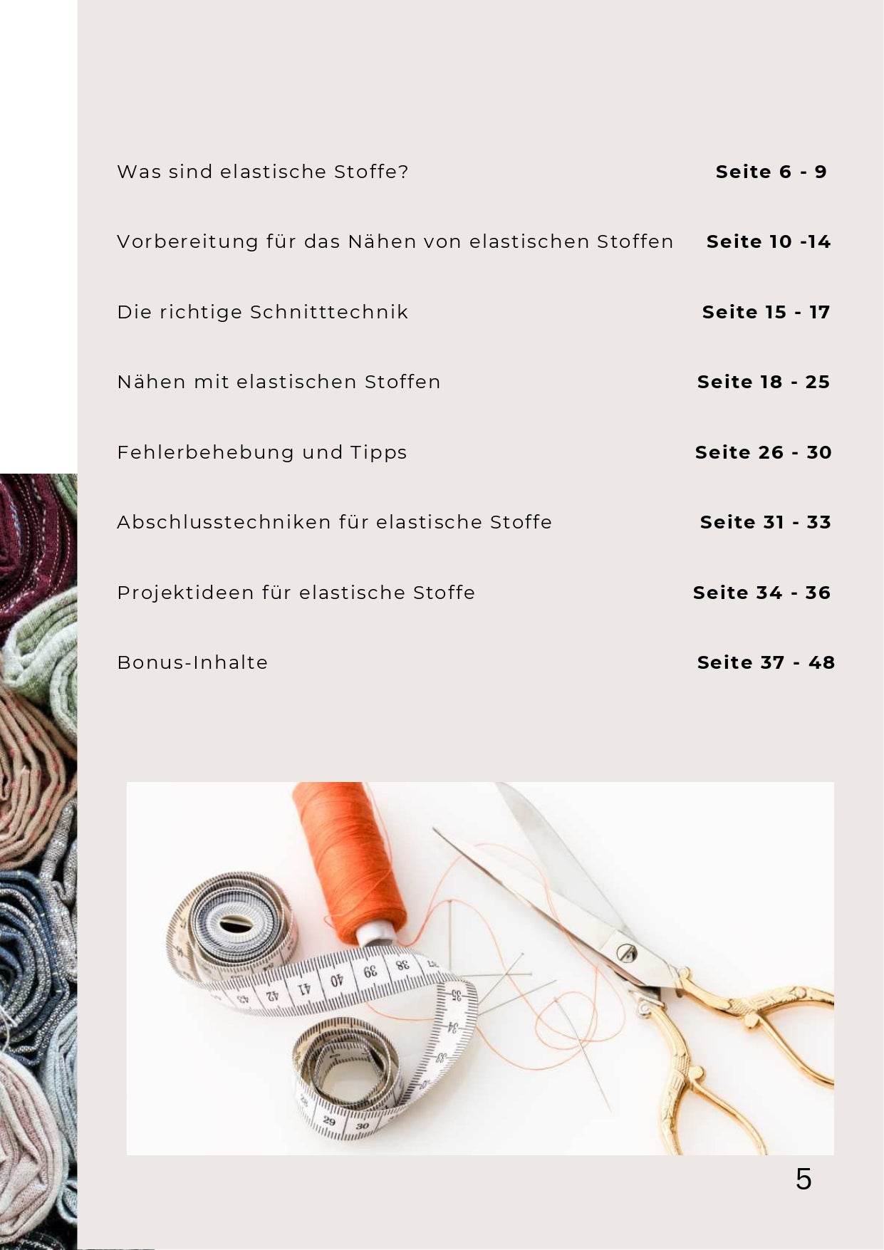 PDF- NÄHGUIDE 1 für elastische Stoffe + Bonus : - Sewando