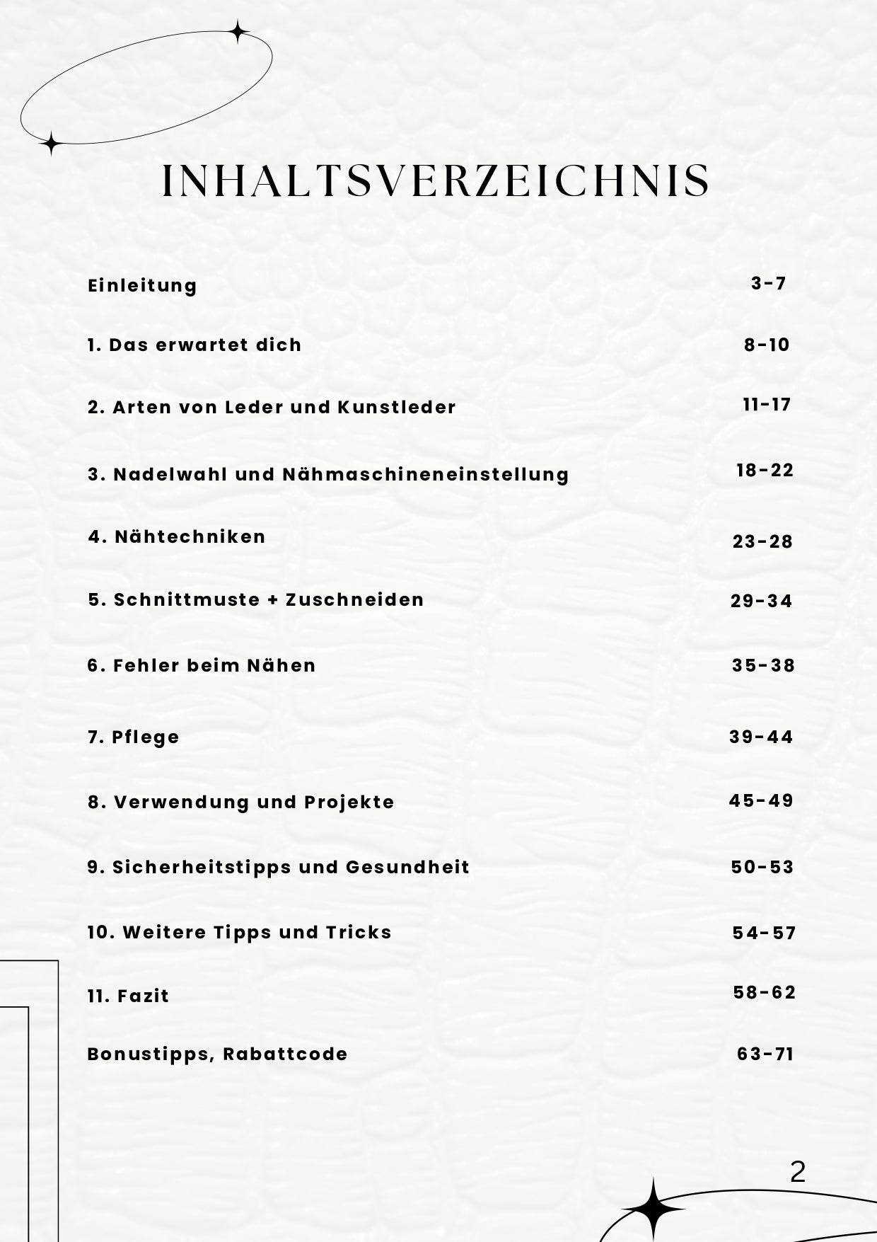 PDF- NÄHGUIDE 4 für Leder / Kunstleder + Bonus : - Sewando