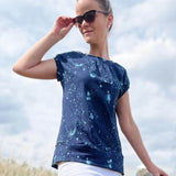 Schnittmuster Shirt mit Falten und Rückenpasse | Gr. 32-50 - Sewando