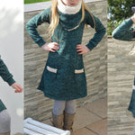 STELLA: ROBE EN MAILLE POUR LES FILLES - 74-158 - Sewando