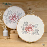 Stickdatei Rose Set mit 7 Größen ab 10x8, Scribble Stickdesign Blume
